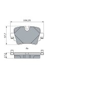 BOSCH 0 986 424 623 Bremsbelagsatz, Scheibenbremse