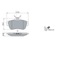 BOSCH 0 986 424 625 Bremsbelagsatz, Scheibenbremse