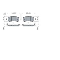 BOSCH 0 986 424 638 Bremsbelagsatz, Scheibenbremse