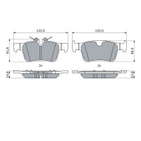 BOSCH 0 986 424 802 Bremsbelagsatz, Scheibenbremse