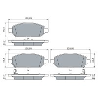 BOSCH 0 986 424 842 Bremsbelagsatz, Scheibenbremse