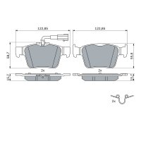 BOSCH 0 986 424 848 Bremsbelagsatz, Scheibenbremse