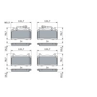 BOSCH 0 986 424 851 Bremsbelagsatz, Scheibenbremse