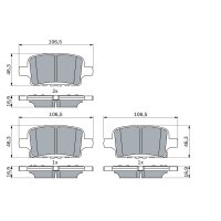 BOSCH 0 986 424 870 Bremsbelagsatz, Scheibenbremse
