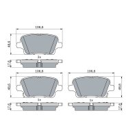 BOSCH 0 986 424 872 Bremsbelagsatz, Scheibenbremse