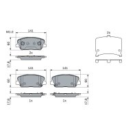 BOSCH 0 986 494 671 Bremsbelagsatz, Scheibenbremse