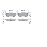 BOSCH 0 986 494 764 Bremsbelagsatz, Scheibenbremse