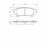 BOSCH 0 986 495 174 Bremsbelagsatz, Scheibenbremse
