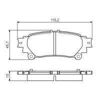 BOSCH 0 986 495 174 Bremsbelagsatz, Scheibenbremse