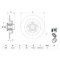 BOSCH 0 986 479 F42 Bremsscheibe
