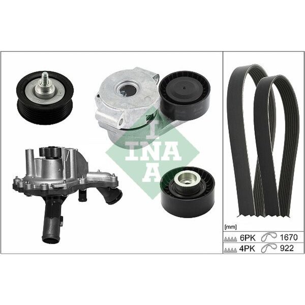 Schaeffler INA 529 0301 30 Wasserpumpe + Keilrippenriemensatz
