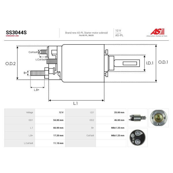 AS-PL SS3044S Magnetschalter, Starter