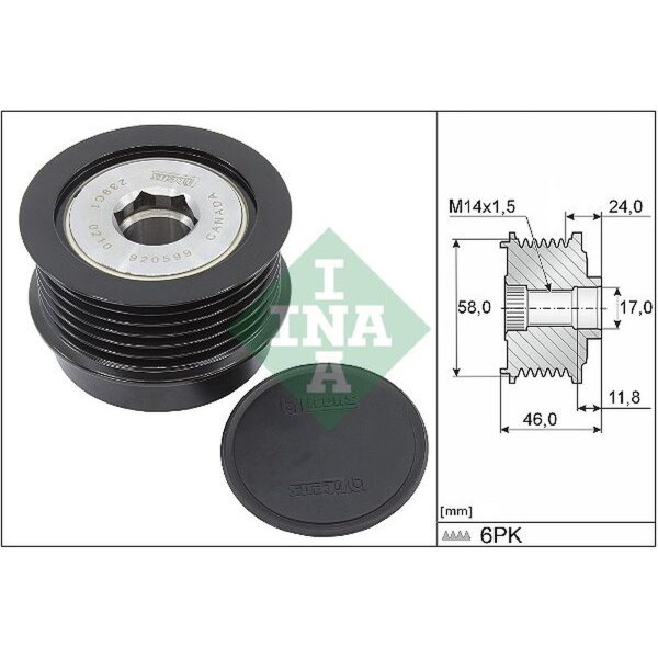 Schaeffler INA 535 0355 10 Generatorfreilauf