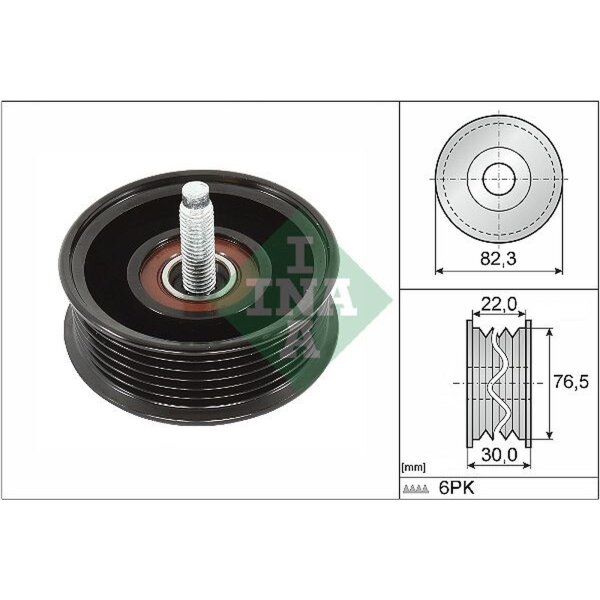 Schaeffler INA 532 0922 10 Umlenk-/Führungsrolle, Keilrippenriemen