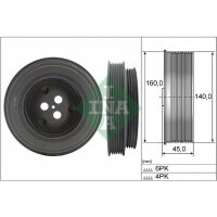 Schaeffler INA 544 0131 10 Riemenscheibe, Kurbelwelle
