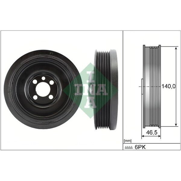 Schaeffler INA 544 0138 10 Riemenscheibe, Kurbelwelle
