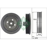 Schaeffler INA 544 0139 10 Riemenscheibe, Kurbelwelle