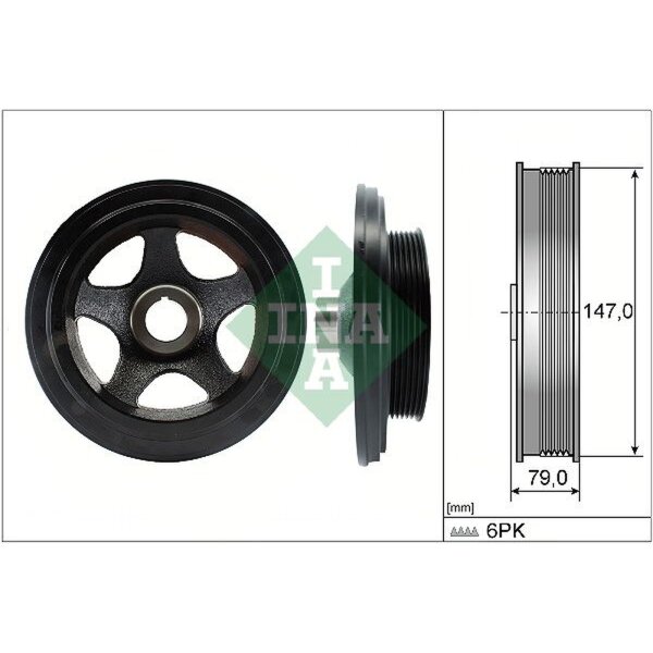 Schaeffler INA 544 0142 10 Riemenscheibe, Kurbelwelle