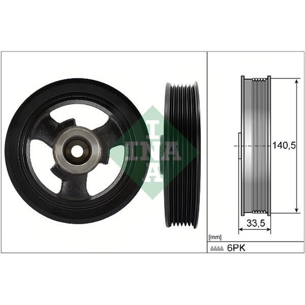 Schaeffler INA 544 0149 10 Riemenscheibe, Kurbelwelle
