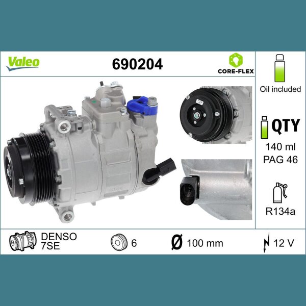 VALEO 690204 Kompressor, Klimaanlage