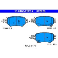 ATE 13.0460-2628.2 Bremsbelagsatz, Scheibenbremse