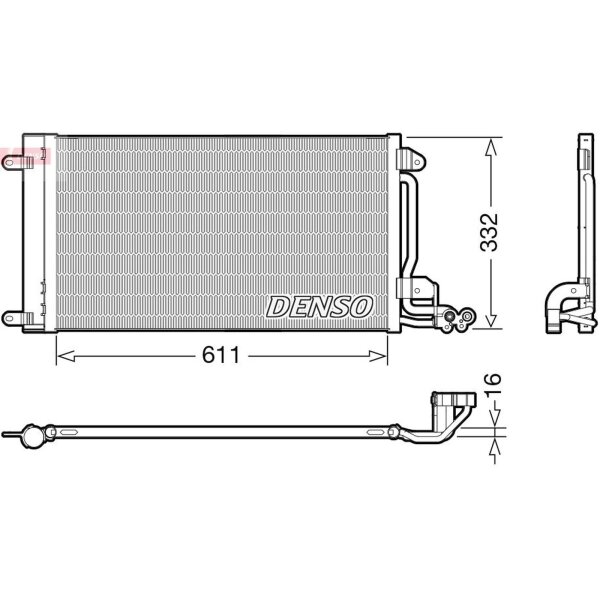 DENSO DCN02034 Kondensator, Klimaanlage
