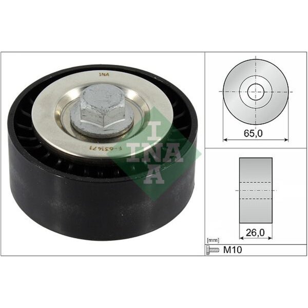 Schaeffler INA 532 0896 10 Umlenk-/Führungsrolle, Keilrippenriemen