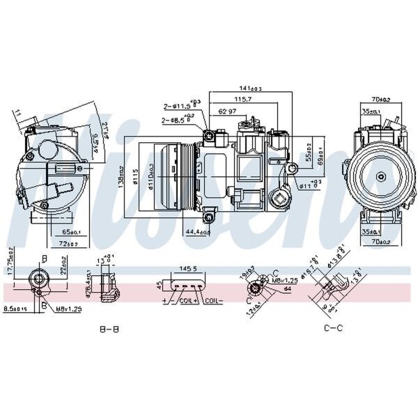 NISSENS 890696 Kompressor, Klimaanlage