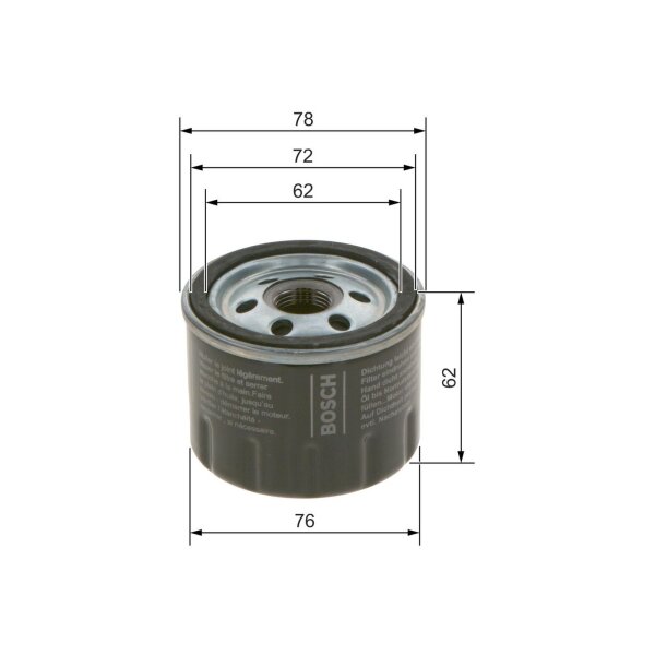 BOSCH F 026 407 279 Ölfilter