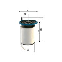 BOSCH F 026 402 212 Kraftstofffilter