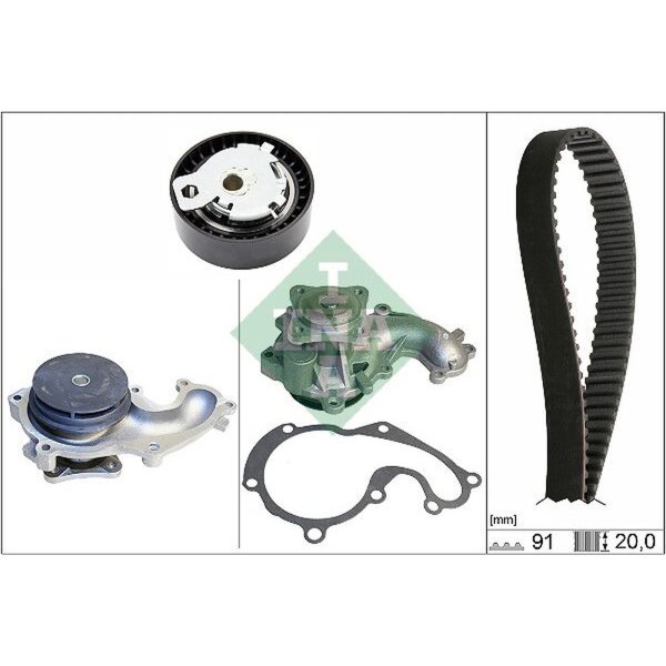 Schaeffler INA 530 0142 30 Wasserpumpe + Zahnriemensatz
