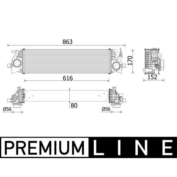MAHLE CI 554 000P Ladeluftkühler