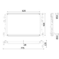 MAHLE CIR 38 000P Niedertemperaturkühler,...