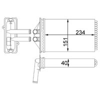 MAHLE AH 92 000S Wärmetauscher, Innenraumheizung