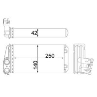 MAHLE AH 186 000S Wärmetauscher, Innenraumheizung