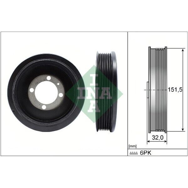 Schaeffler INA 544 0123 10 Riemenscheibe, Kurbelwelle