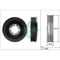 Schaeffler INA 544 0123 10 Riemenscheibe, Kurbelwelle