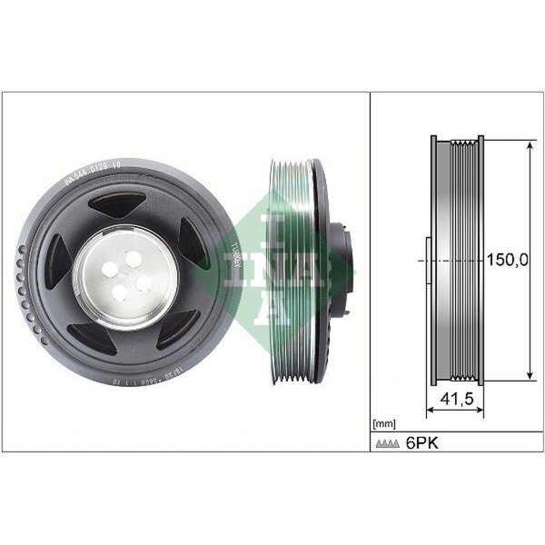 Schaeffler INA 544 0129 10 Riemenscheibe, Kurbelwelle