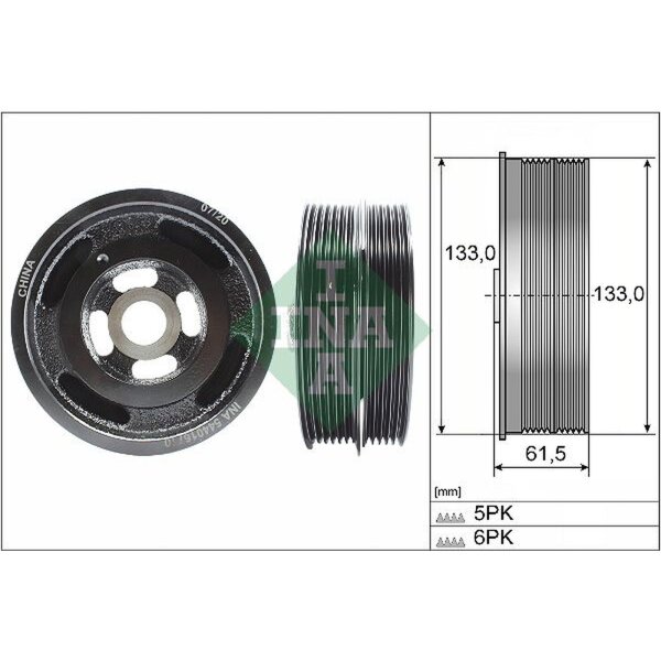 Schaeffler INA 544 0167 10 Riemenscheibe, Kurbelwelle