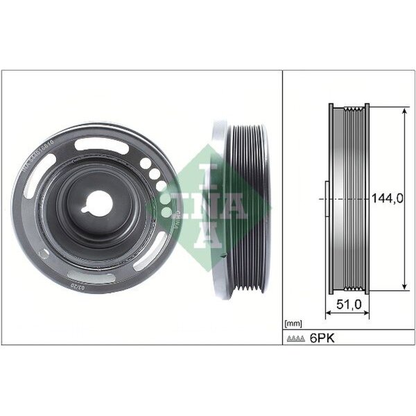 Schaeffler INA 544 0168 10 Riemenscheibe, Kurbelwelle