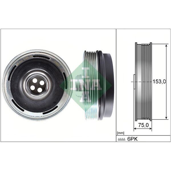 Schaeffler INA 544 0169 10 Riemenscheibe, Kurbelwelle