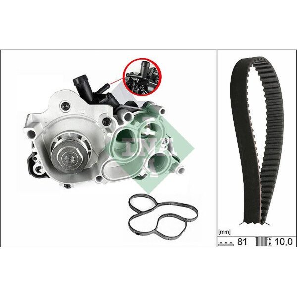 Schaeffler INA 530 0743 30 Wasserpumpe + Zahnriemensatz