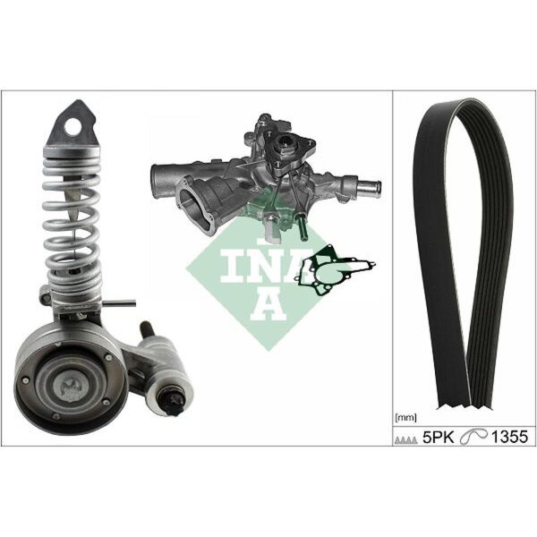 Schaeffler INA 529 0297 31 Wasserpumpe + Keilrippenriemensatz