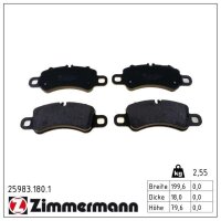 ZIMMERMANN 25983.180.1 Bremsbelagsatz, Scheibenbremse