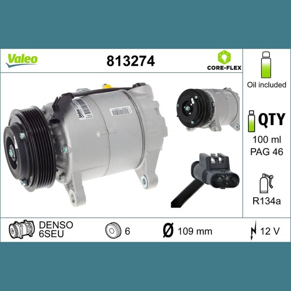 VALEO 813274 Kompressor, Klimaanlage