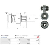AS-PL SD1063P2 Freilaufgetriebe, Starter