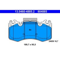 ATE 13.0460-4885.2 Bremsbelagsatz, Scheibenbremse