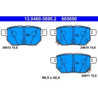ATE 13.0460-5690.2 Bremsbelagsatz, Scheibenbremse