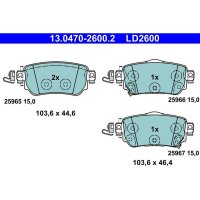 ATE 13.0470-2600.2 Bremsbelagsatz, Scheibenbremse