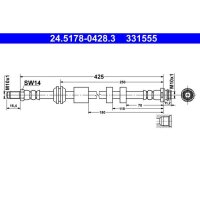 ATE 24.5178-0428.3 Bremsschlauch